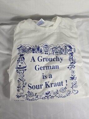 Vintage 1995 A Grouchy German Is A Sour Kraut T Shirt XXL Hanes Heavyweight